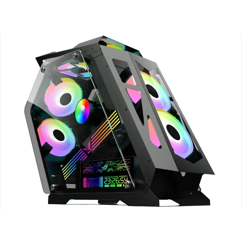 High-End Gaming PC Case w/LED Panel & Fans, Spacious for Optimal Cooling, Ideal BuildGoods in stock