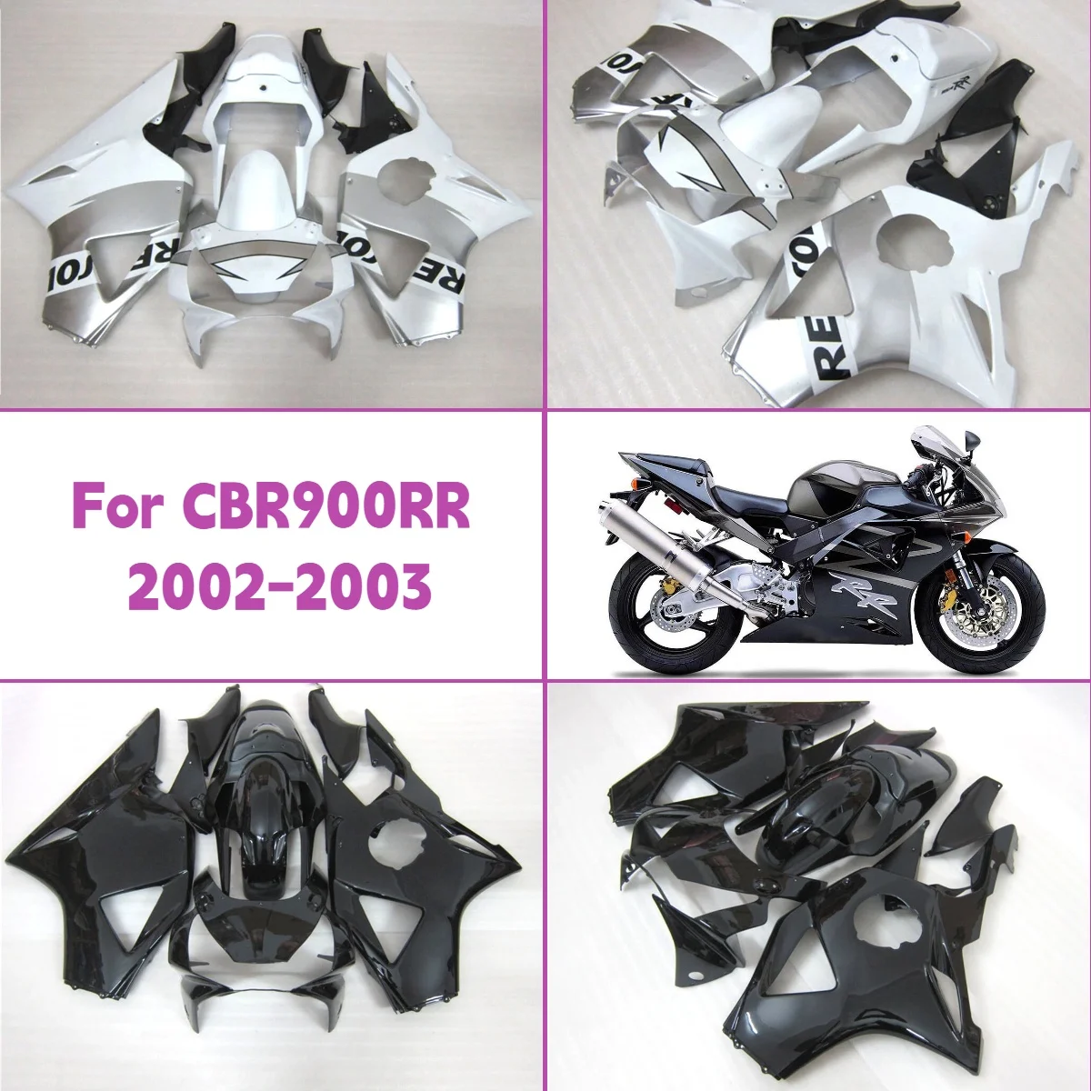 انسيابية للدراجات النارية لعام 2002 2003 Honda CBR954RR مجموعة هدايا مصبوبة للحقن بتصميم فريد 02 03 CBR 954RR #1
