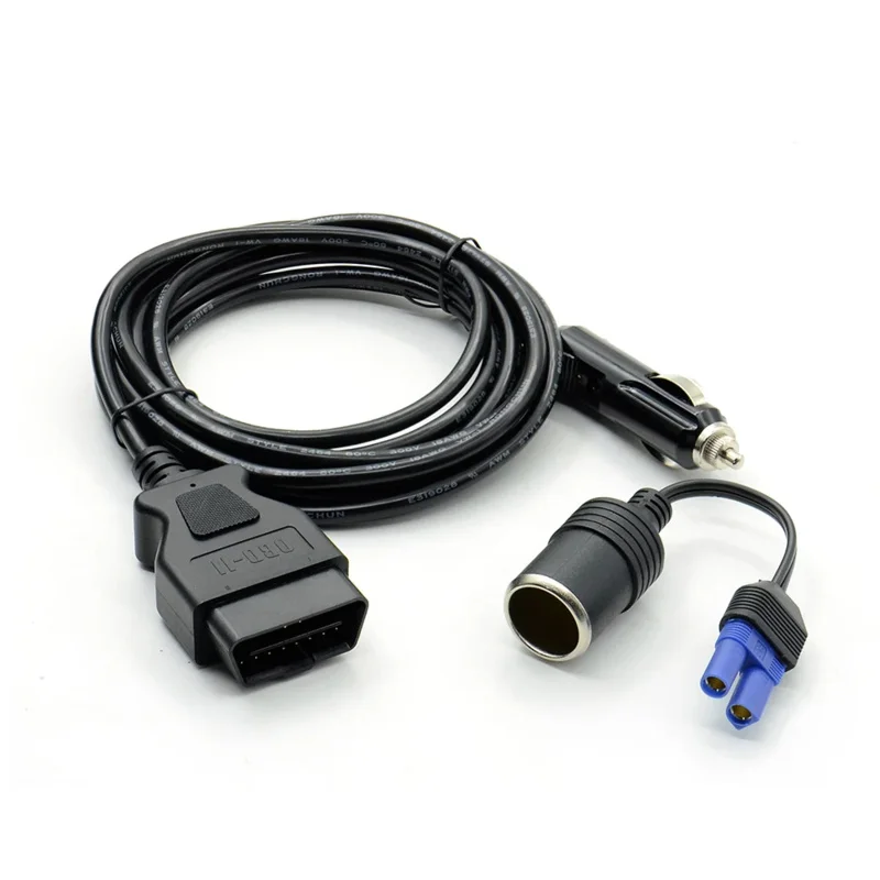 

12V Memory Saver Adapter OBD2 II Emergency Cable with EC5 Socket Memory Saver(3Meter) ECU Interface Connector for Vehicle