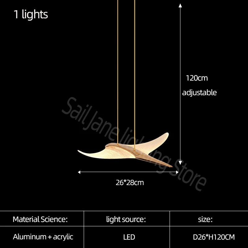 Seagull Moderne Kroonluchter Led Duplex Zolder Lamp Trap Kroonluchter Woonkamer Hal Trappenhuis Lamp Nordic Restaurant Kroonluchter