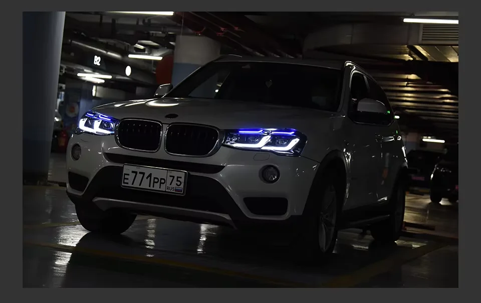 BMW X3 F25 2014-2017 용 자동차 조명, LED 헤드라이트 프로젝터 Lens2014-2017 X4 F26 헤드 램프 Drl 자동차 액세서리