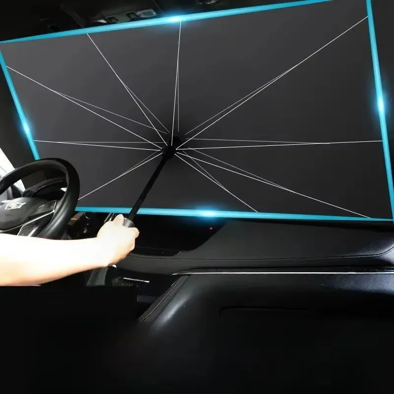 

Car Parasol Inside the Front Windshield Sunscreen Sunshade Artifact Car Sunscreen Insulation Sunshade Portable Storage Amagi