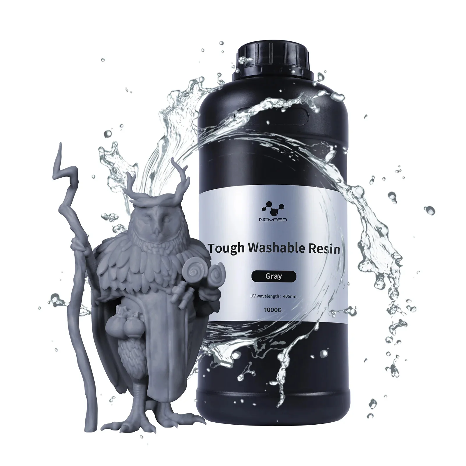 

NOVA3D Tough Washable Resin High Toughness 3D Printing Photopolymer Resin 405nm UV Fast Cure for 12K/14K/LCD/DLP/SLA Printers