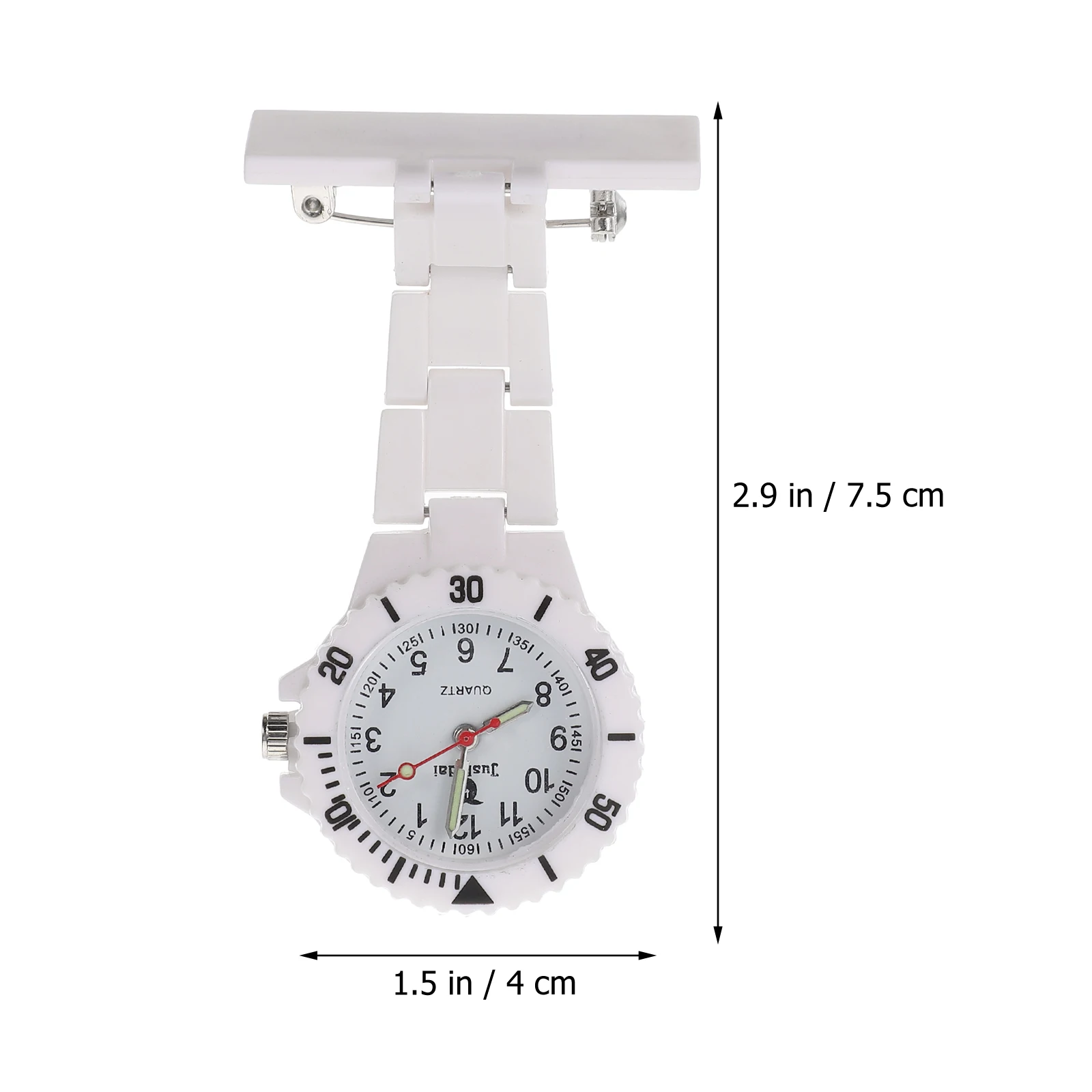 

1pc Fashion Women Women Nursing Pocket Silicone Hanging Bright Nurse Watch Color Nurse Pocket Watch Large Dial Easy Read