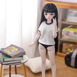 Shuga Fairy Mirai 1/6 BJD Doll Ruoguan Body Long Black Hair Wear Vest Of Facial Features liness Sense Resin Joint Doll