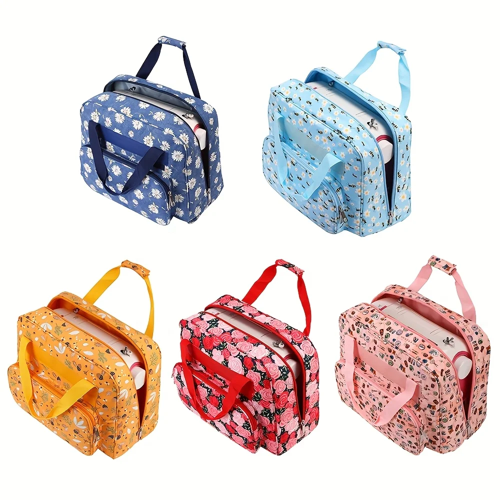 

1pc New Multicolor Floral Sewing Machine Storage Bag - Portable Travel Organizer Pouch for Sewing Machine