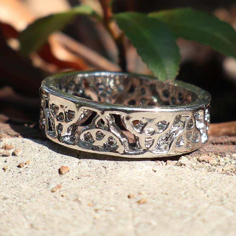 Huaya زوجين خمر الجوف خارج الصليب الكلاسيكية نمط خواتم مأدبة حزب مزاجه حلقة الملحقات الاتجاه المد #3