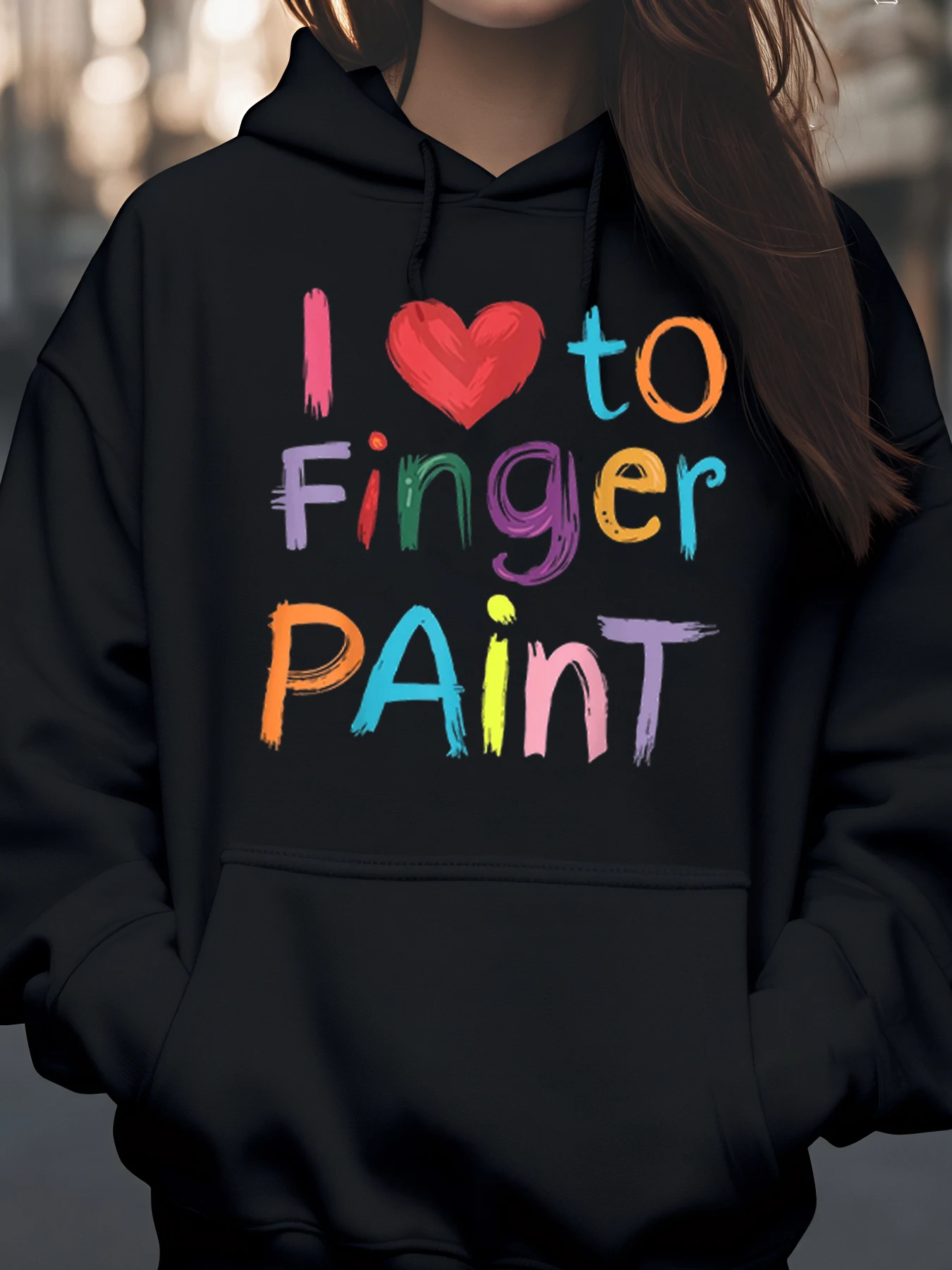 Saya Suka Melukis dengan Tangan, Hoodie Cetak Festival Seni, Pakaian Kasual untuk Anak-anak dan Dewasa