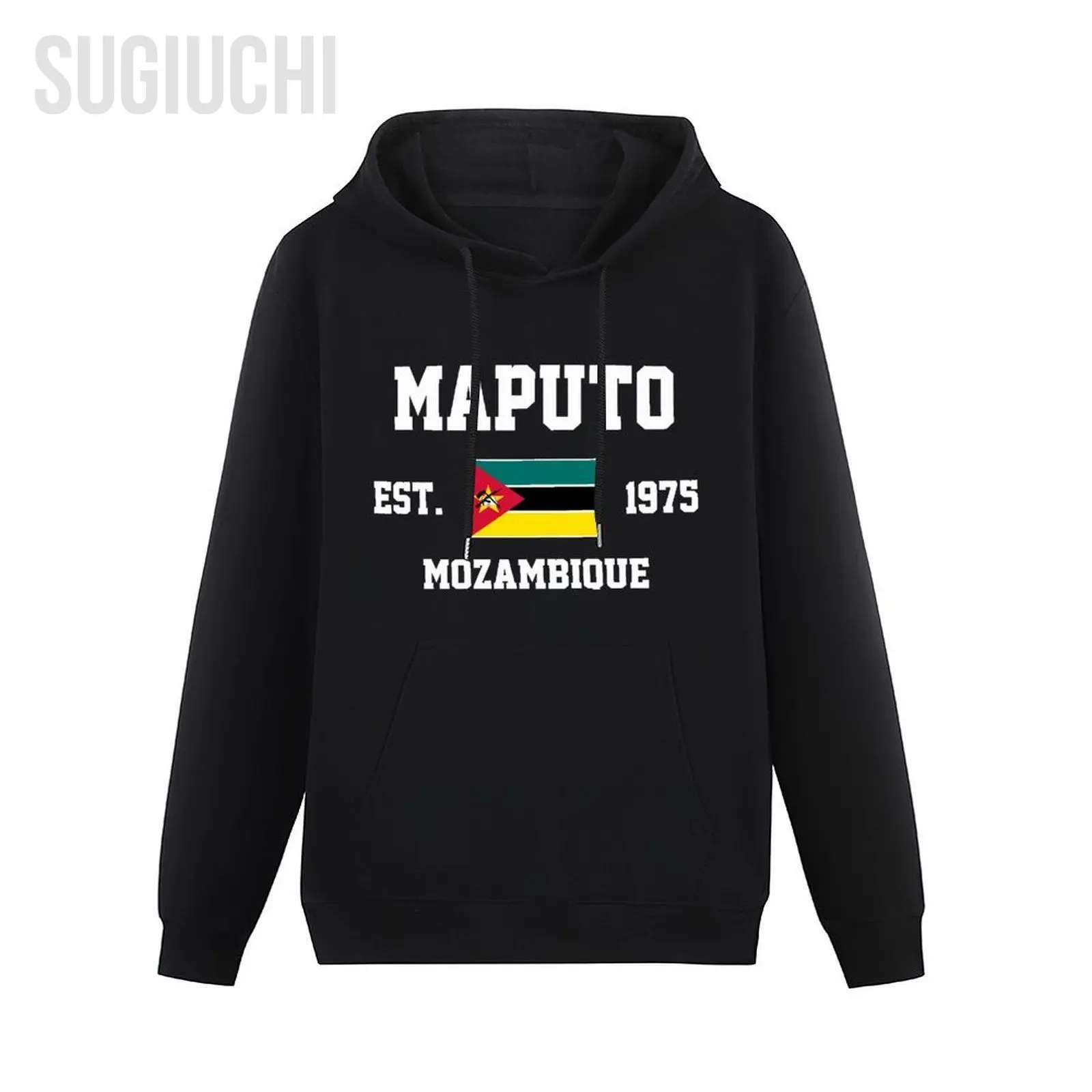 Men Women Hoodies Mozambique EST.1975 Maputo Capital Hoodie Pullover Hooded Hip Hop Sweatshirt Cotton Unisex