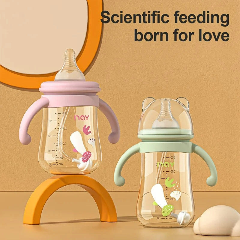 

Детская бутылочка емкостью 300 мл с ручкой, бутылочка для кормления из полипропилена для младенцев