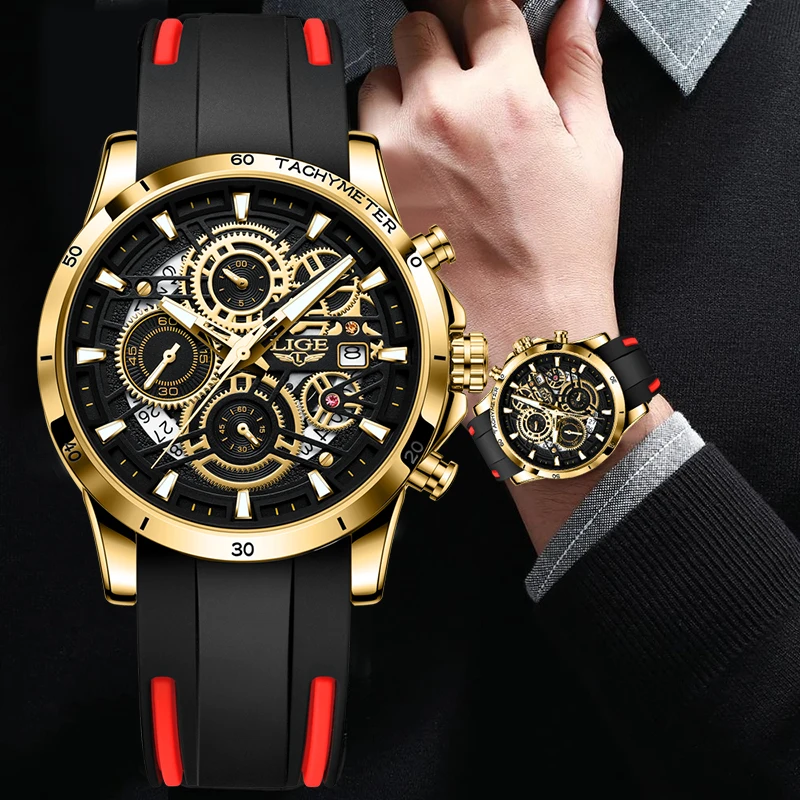 LIGE-reloj analógico con correa