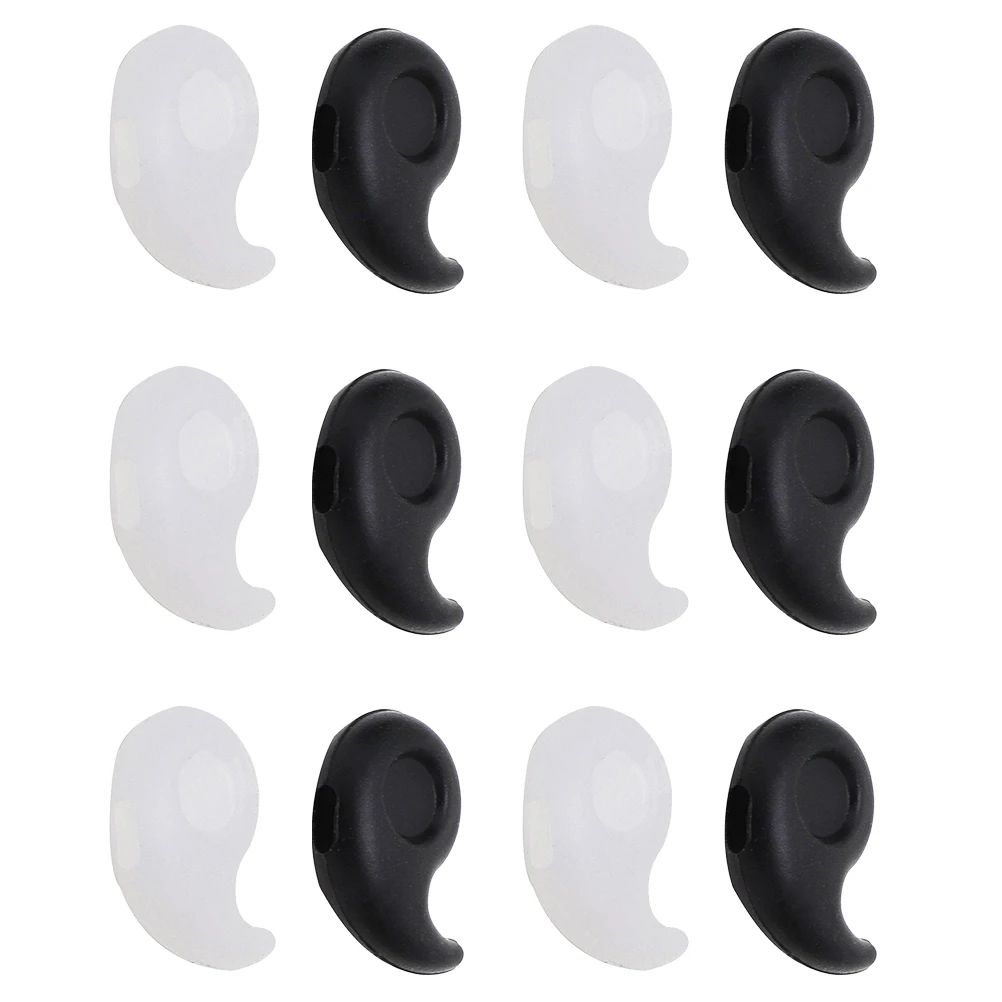 

20 Pairs Anti-slip Earmuffs Eyeglasses Retainer Round Silicone Hooks Black White Large Size Non-slip Ear Grips Lightweight