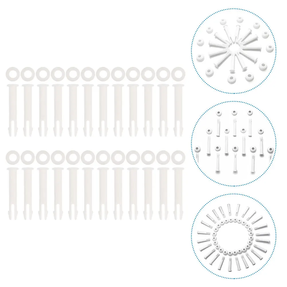 24 قطعة من دبابيس توصيل بلاستيكية لحمام السباحة وأنابيب إطار حمام السباحة ومستلزمات استبدال الصيانة الخالية من الصدأ