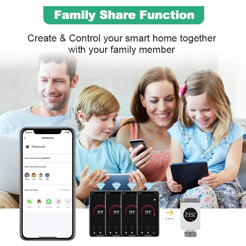 Tuya Smart Zigbee Thermostatic Radiator Valve Zigbee Gateway Hub TRV Wifi Radiator Heating Thermostat Alexa Google Home Alice