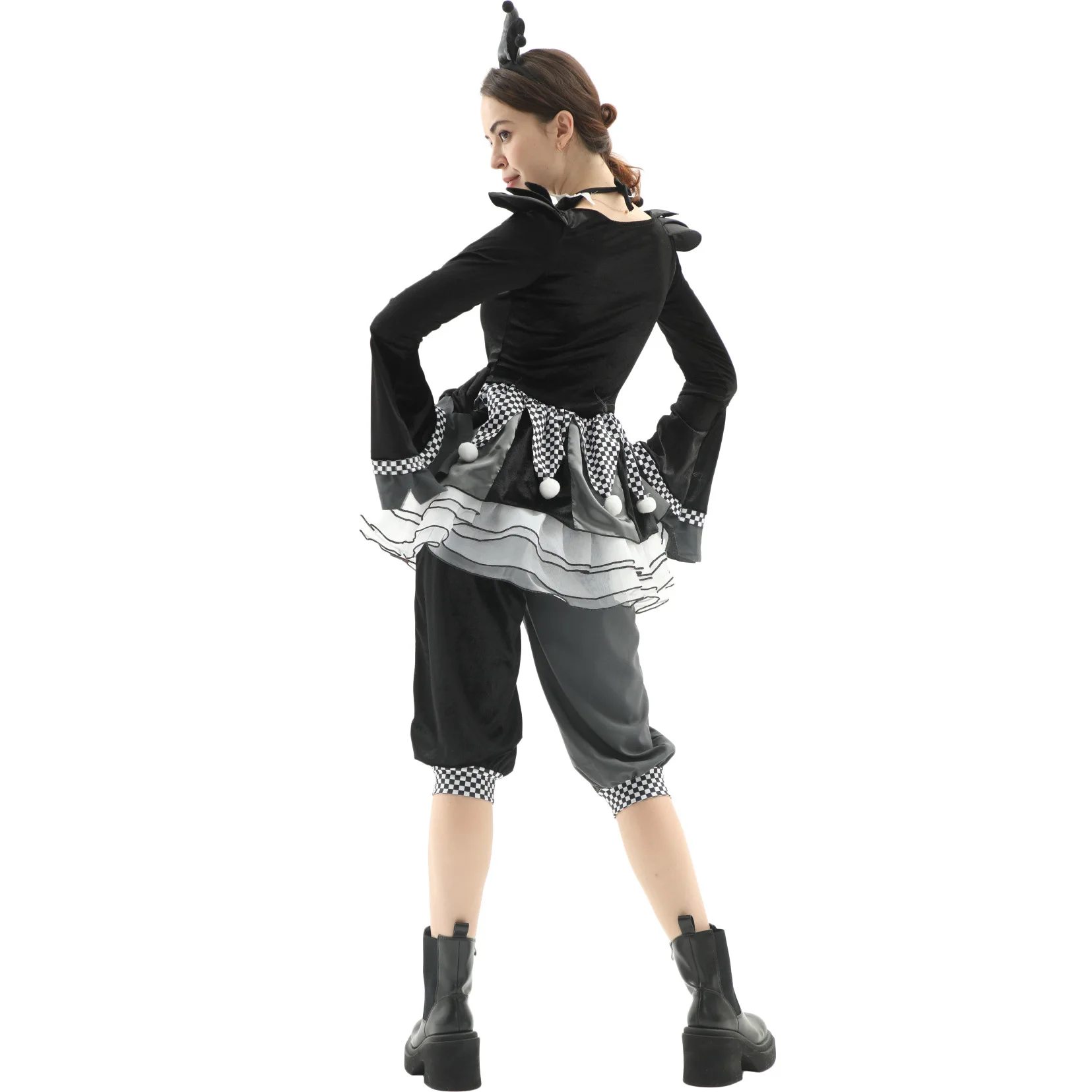 زي مهرج شيطاني مرعب للهالوين، زي احتفالي للنساء، ملابس مسرحية تقليدية عرقية من ماركة صينية #5