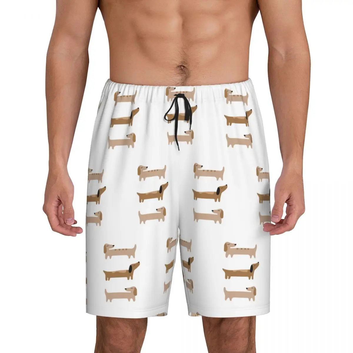 

Custom Home Decor - Dachshund Short Pajama Pants Men Sleepwear Sleep Lounge Bottom Shorts Sleeping Pants