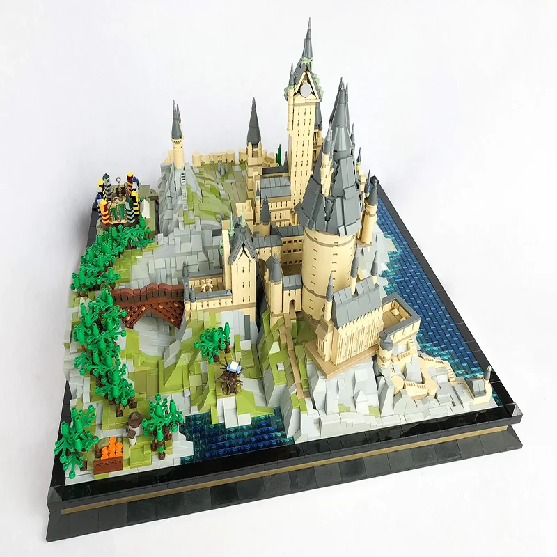 MORKMODEL032102 Magical Castle series School building blocks model adult DIY difficult toys table top decoration holiday gifts