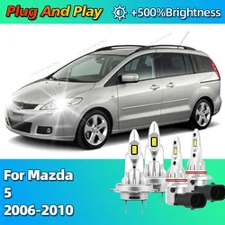 2/4Pcs 6000K Car Headlight LED Bulbs CANBUS Lights HB3 H7 30000Lm Headlamp For Mazda 5 2006 2007 2008 2009 2010 Plug and Play