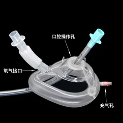 2pcs/lot Disposable Intubation Mask Endoscope Mask with Hole