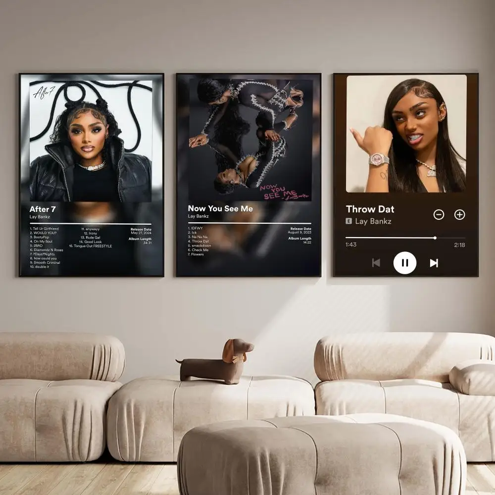 Rapper L-Lay Bankz Album Poster PP Wall Decor Posters Celebrity Music Art Prints Bedroom Office Gift