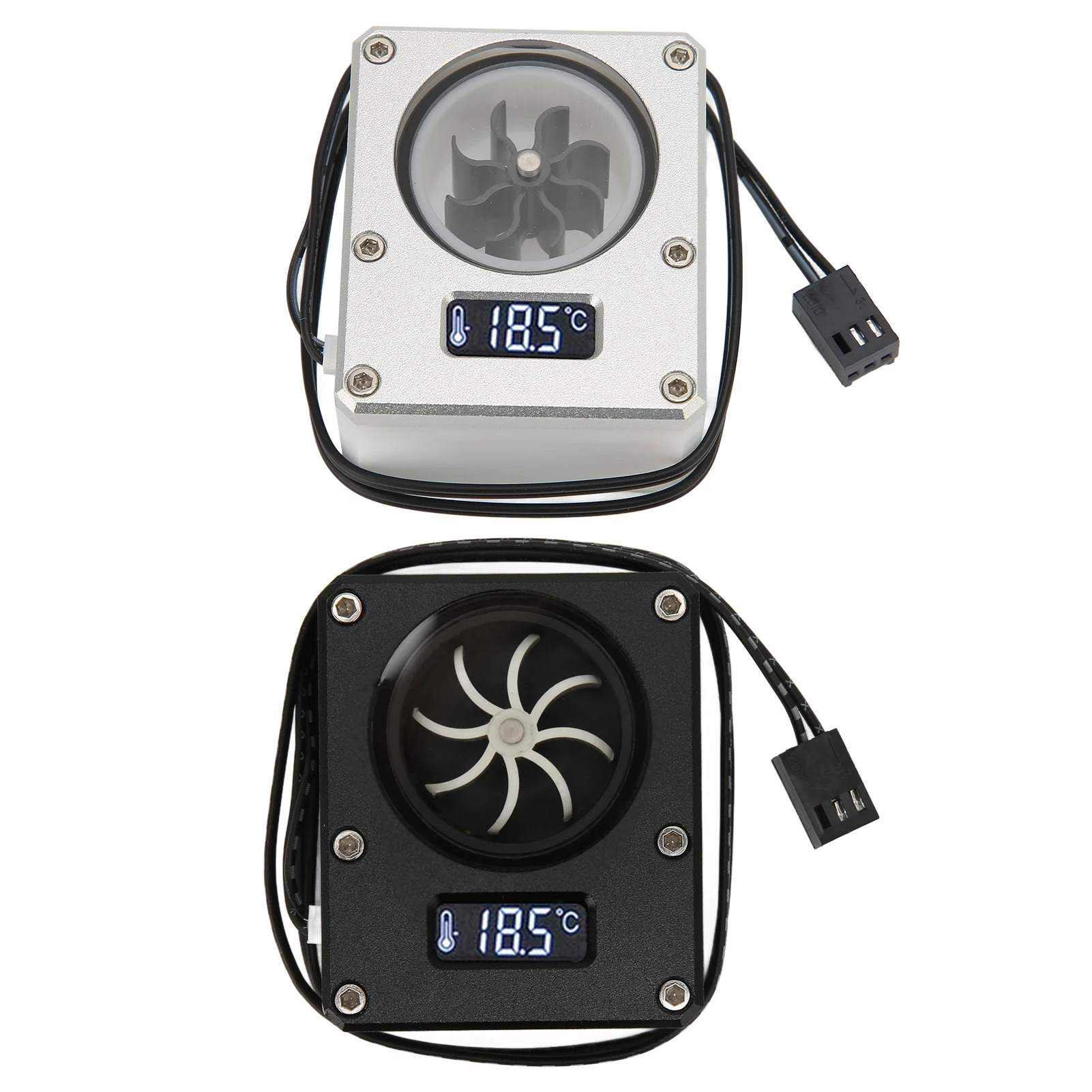 PC Water Cooling Meter 12V Small 3pin Interface G1/4 Thread Durable Acrylic Rustproof Computer Flow Meter for PC