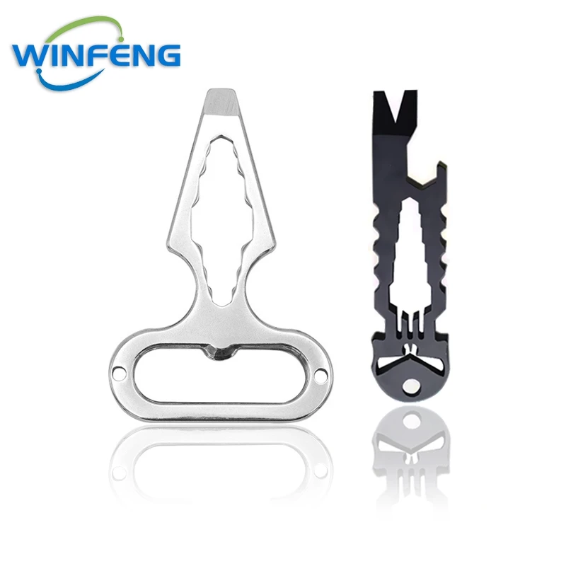 Black Self-Defense EDC Pendant - Zinc Alloy Car Window Breaker & Bottle Opener With Chain, Compact Safety Tool For Men & Women