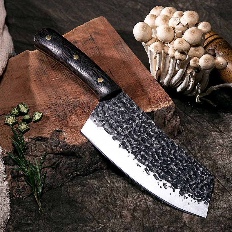 Professional Kitchen Knives Hand Forged 5cr15 Stainless Steel Chinese Style 6.7inch Cleaver Knife Vegetable Cutter For Kitchen