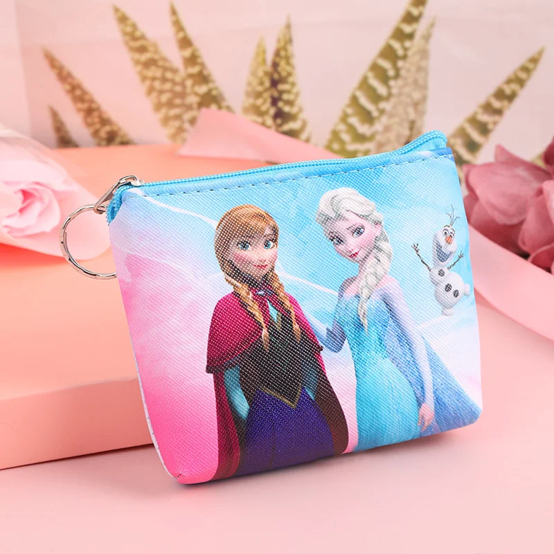 Disney Frozen Elsa Anna Prinses Portemonnee Cartoon Leuke Mermaid Pu Key Coin Opbergtas Kind Portemonnee Mini Clutch Geschenken voor Kids