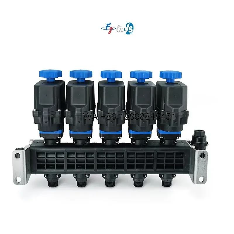 Wmwmnu High Pressure 5 Way Water Splitter Spray Control Kit Fog Pattern Nozzle for Greenhouse Quantitative Spraying