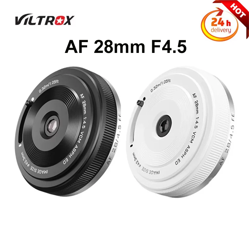 

Viltrox AF 28mm F4.5 Auto Focus Full Frame Cameras Lens Retro Ultra-thin Pancake Lens For Sony E mount 60g