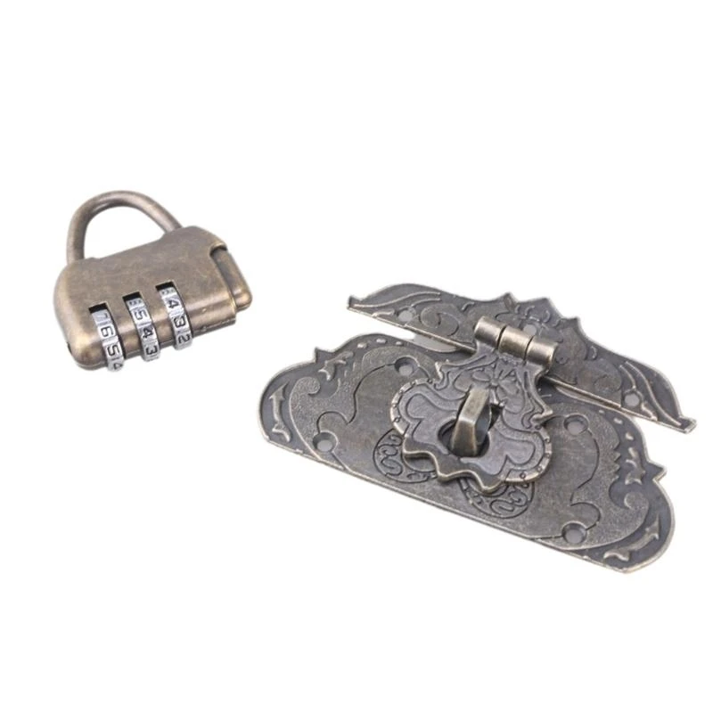 Hook Lock Decorative Hardware Antiques Case Hasps Lock Furniture Buckle Clasps Lock Simple Installation for House