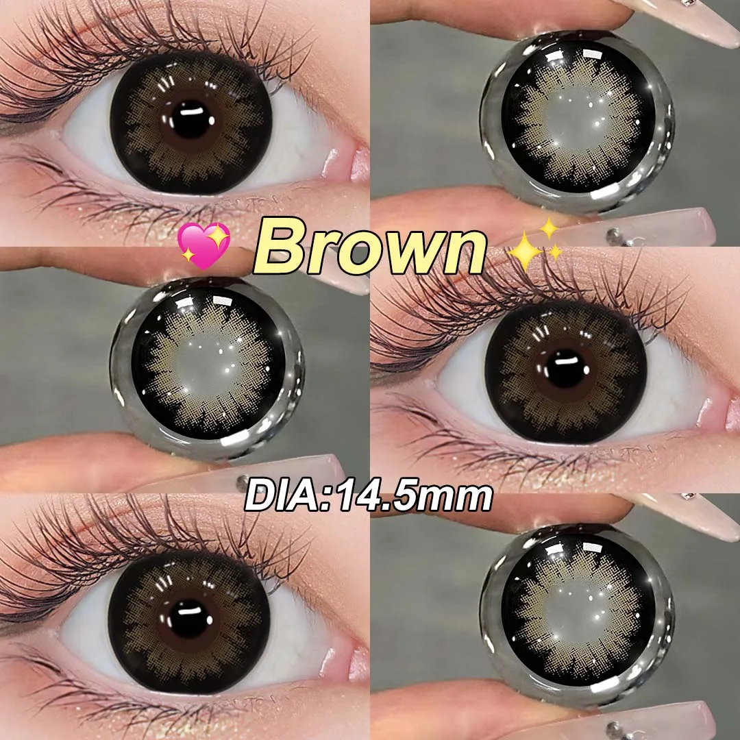 (0.00~-6.00) MAGISTER 14.5/16mm Big Eyes Natural Contacts Lenses With Degree For Daily Wear Myopia Contact Lens Color 6 Months