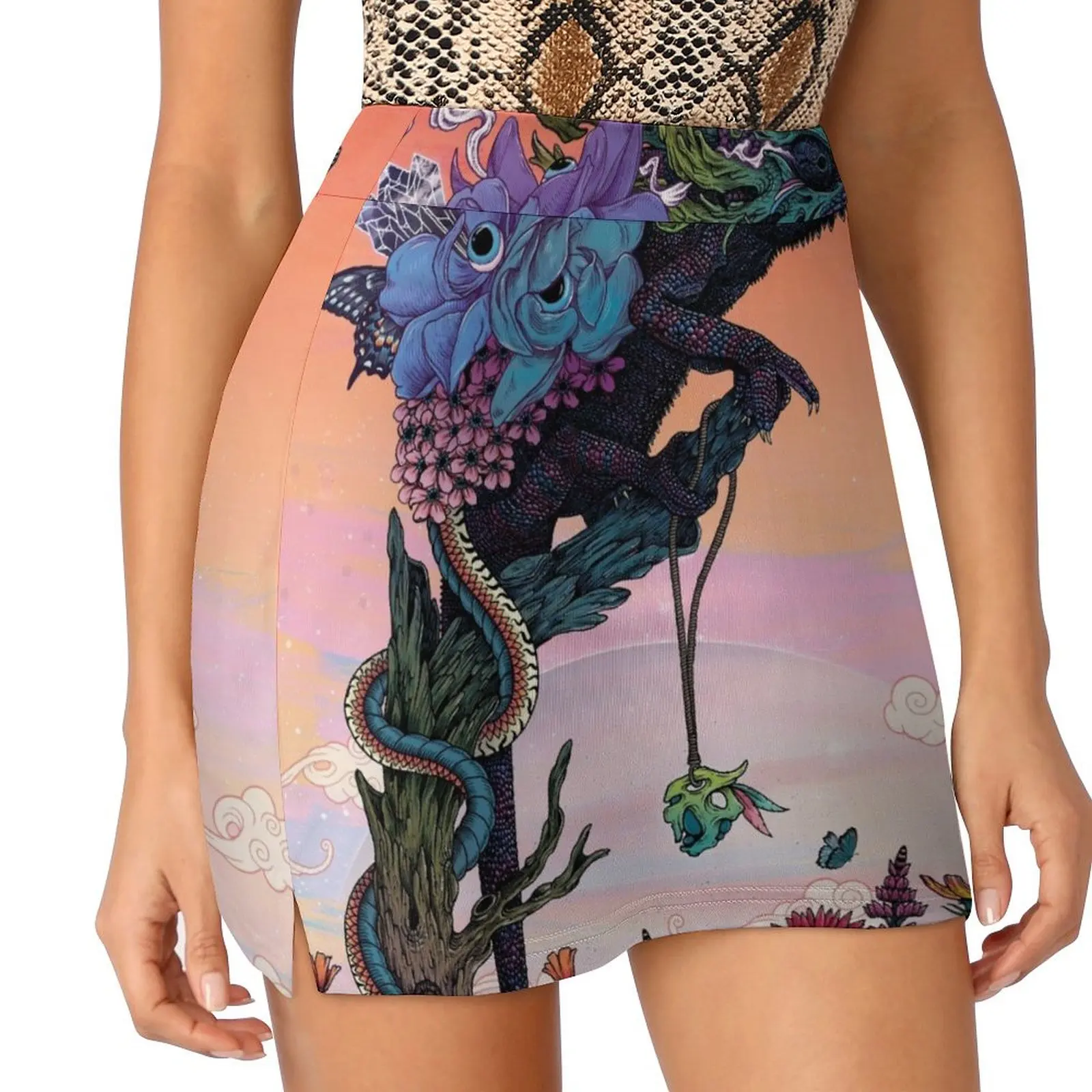 

Мини-юбка Phantasmagoria, атласная Женская одежда, Новинка лета 2024, мини-юбка для женщин