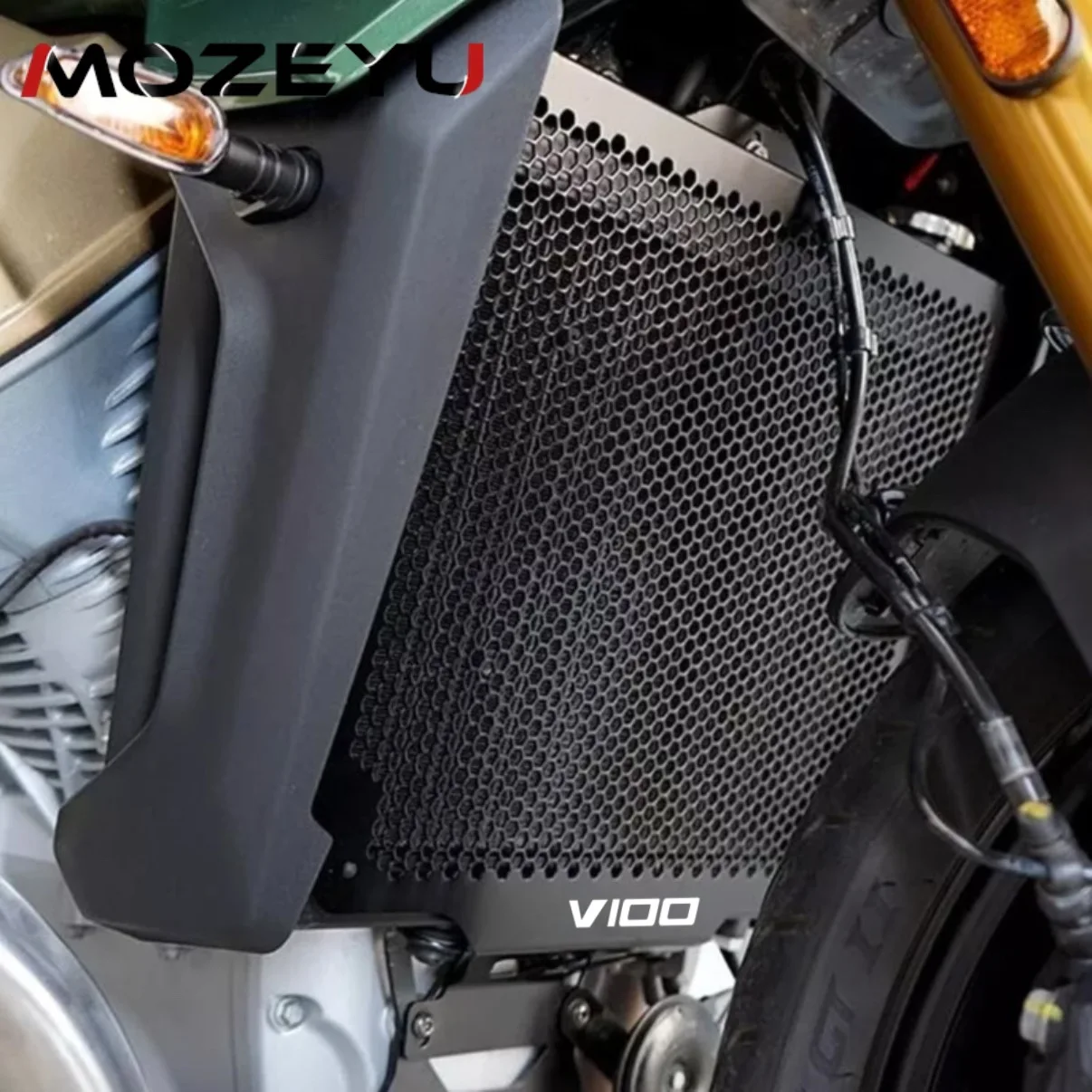

Stelvio 1000 2024-2026 Radiator Grille Cover Guard For MOTO-GUZZI V 100 V100 Mandello/S 2023 2024 Motorcycle Tank Net Protection