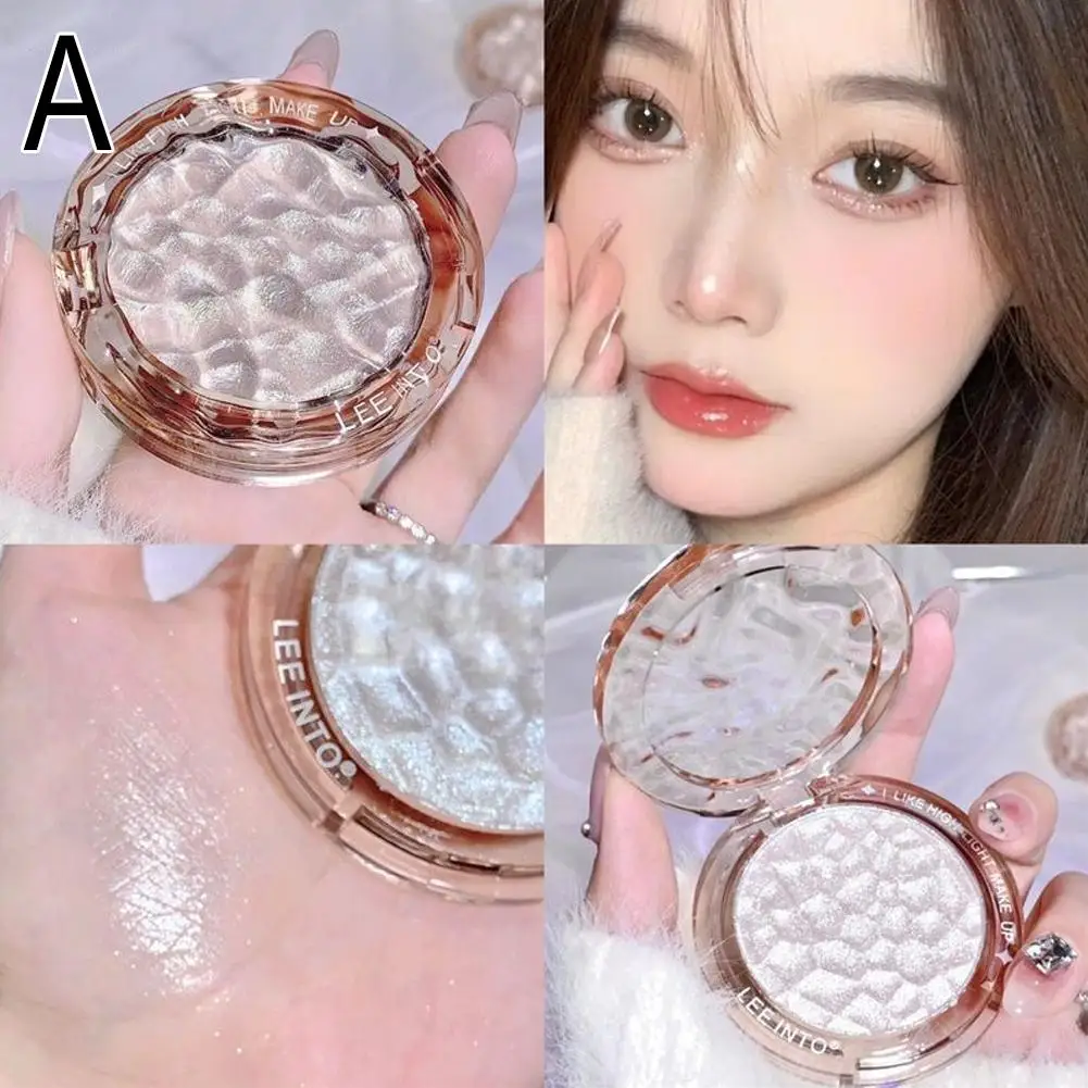 New Diamond Sparkling Powder Highlight Mashed Potato Pearlescent High-gloss Highlighter White Contour Palette Glitter Makeup