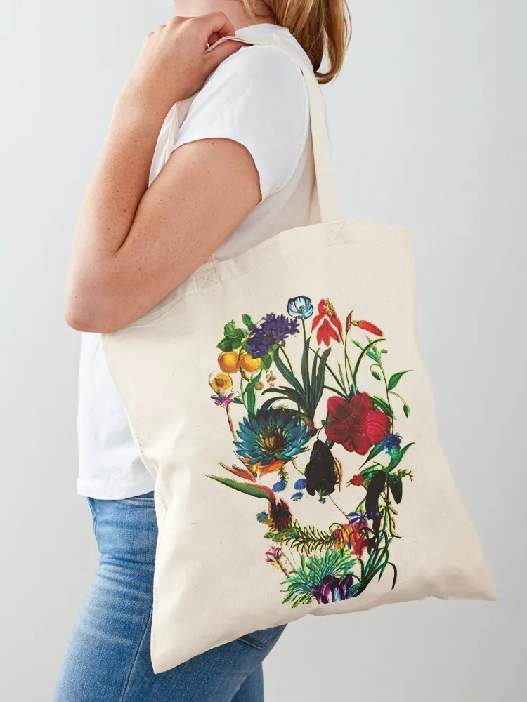 

Flowers Skull Floral Skull Flower Sugar Skull Tote Bag hand bag sac pour femme hand bag ladies