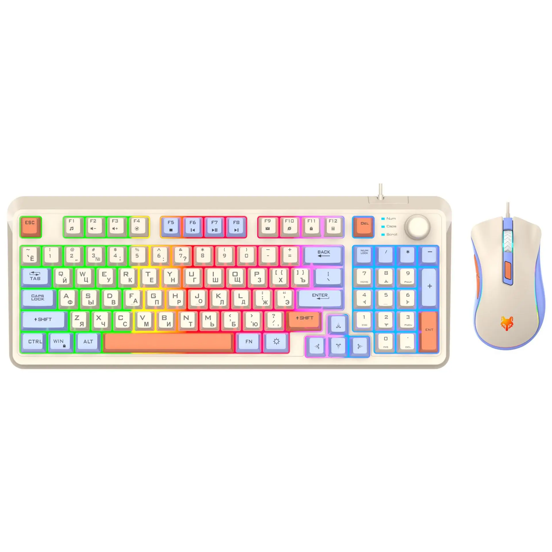 94 kyes Wired USB E-sports game keyboard Russian language set, three color illuminated computer keyboard Backlight support