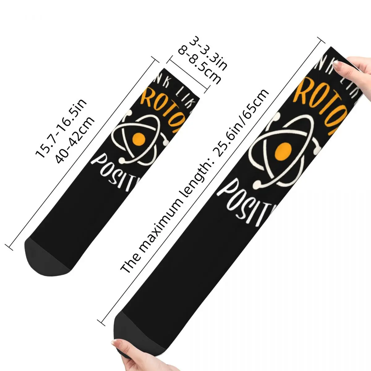 Think Like A Proton Be Positive Merchandise Crew Socks Non-slip Sport Crew Socks Super Soft for Womens Gifts