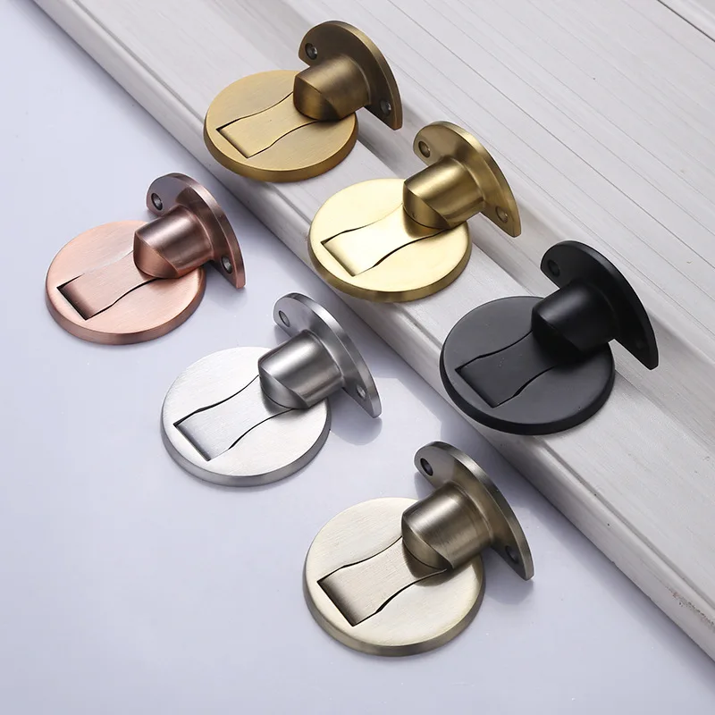 Magnetic Door Stops 304 Stainless Steel Door Stopper Hidden Door Holders Catch Floor Nail-free Doorstop Furniture Hardware