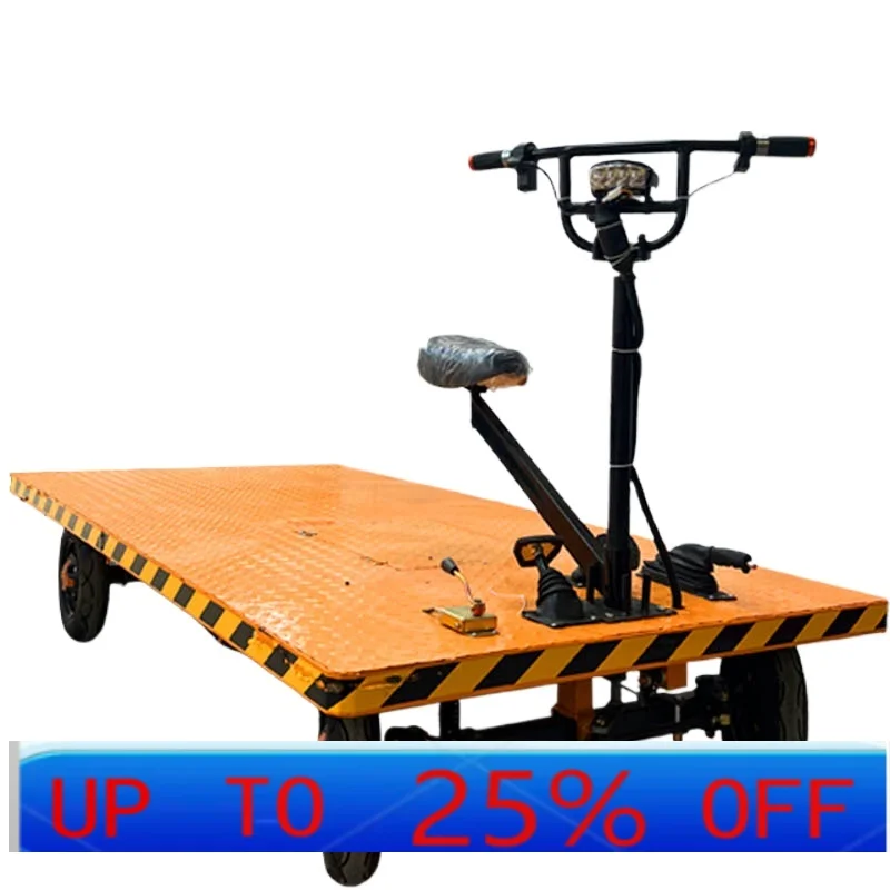 

LMM electric four-wheel flatbed truck construction site pulling cargo load upside down donkey warehouse transportation