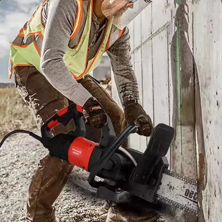 GZCT LT480 220V High-Performance Electric Concrete Cutting Chain Saw With Dust Suppression For Marble & Wall Slots