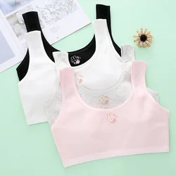 Children's Double-Sided Cotton Growing Girl Underwear Bra Female Primary School Student Cotton Underwear Bra Girl Small Vest