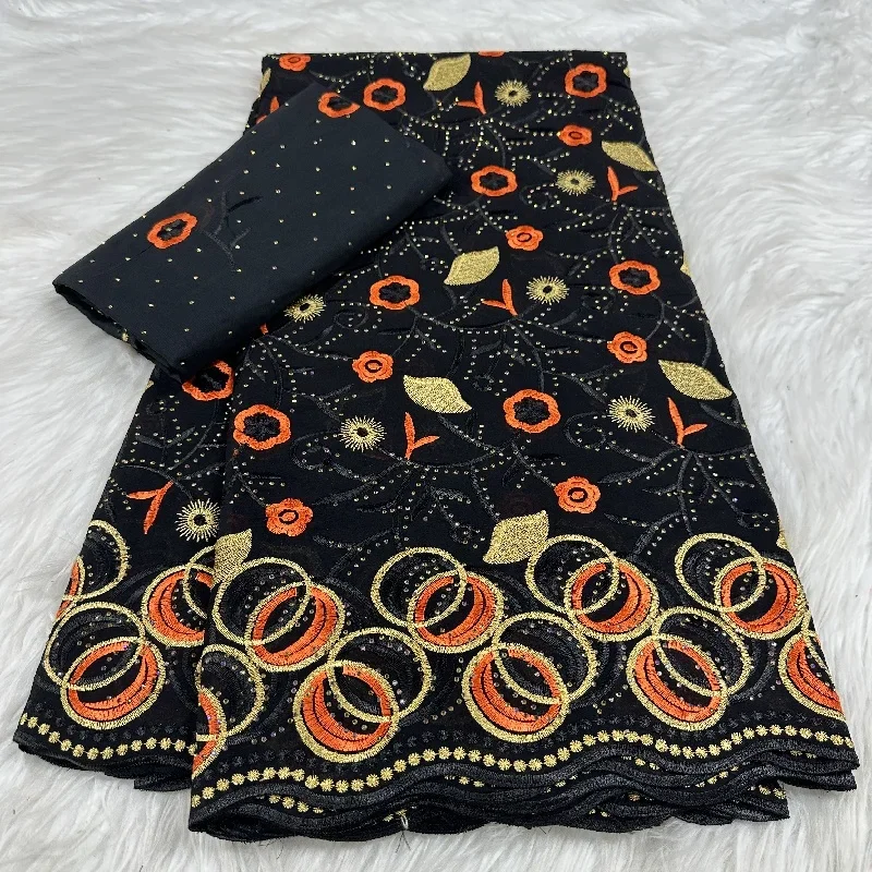 

5 ярдов с шарфом, швейцарская кружевная ткань, сухая кружевная вышивка, африканская 100% хлопчатобумажная ткань, швейцарская вуаль, кружево в Дубае, 18L1052902