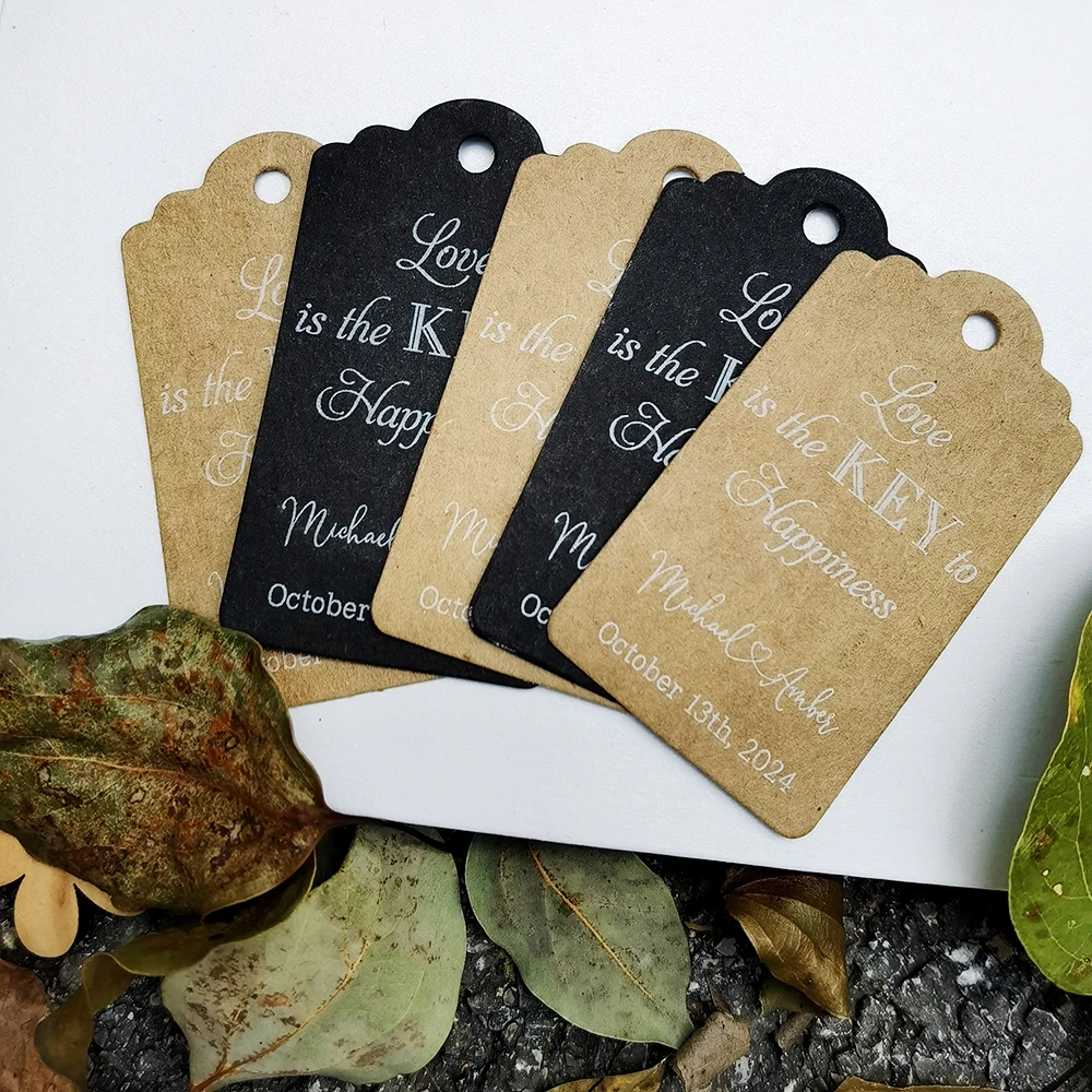 

BJ37-35x62mm Custom Wedding Favor and Gift Tags Paper Label Customization For Business Paper Tags For Clothes Love's Key Label