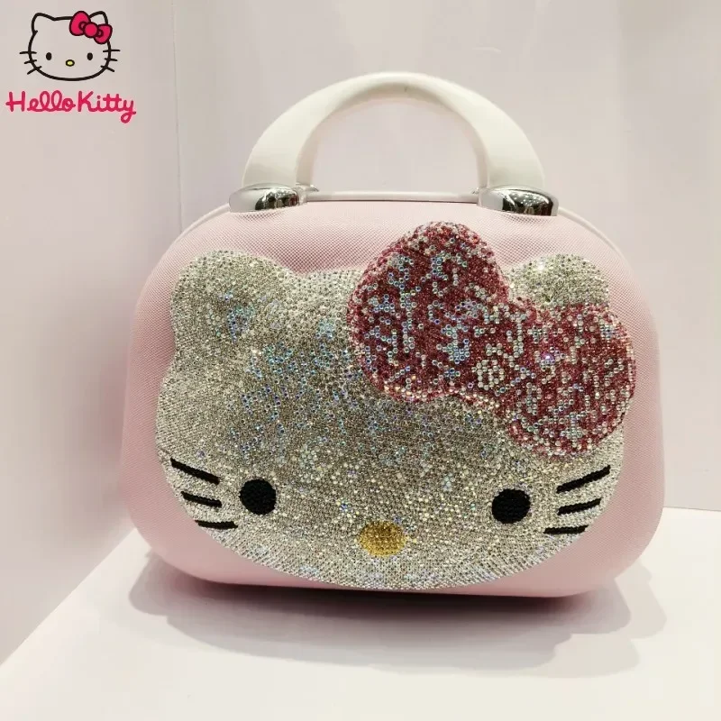 Oryginalna walizka Hello Kitty Kawaii Cartoon kosmetyczka podróżna wielofunkcyjna o dużej pojemności prosta z blokadą prezenty dla dzieci