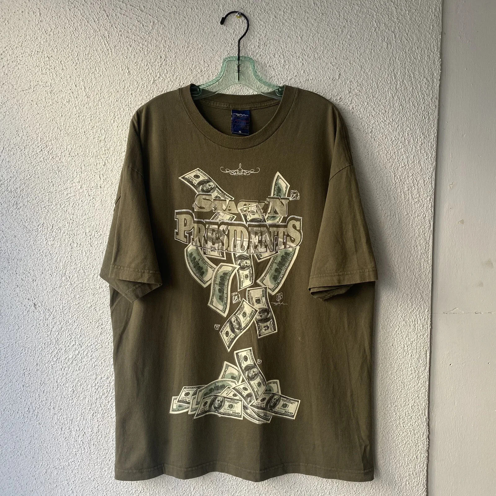 Винтажная футболка Ruff Ryders Stackin Presidents DMX в стиле хип-хоп, ткань США, размер XL