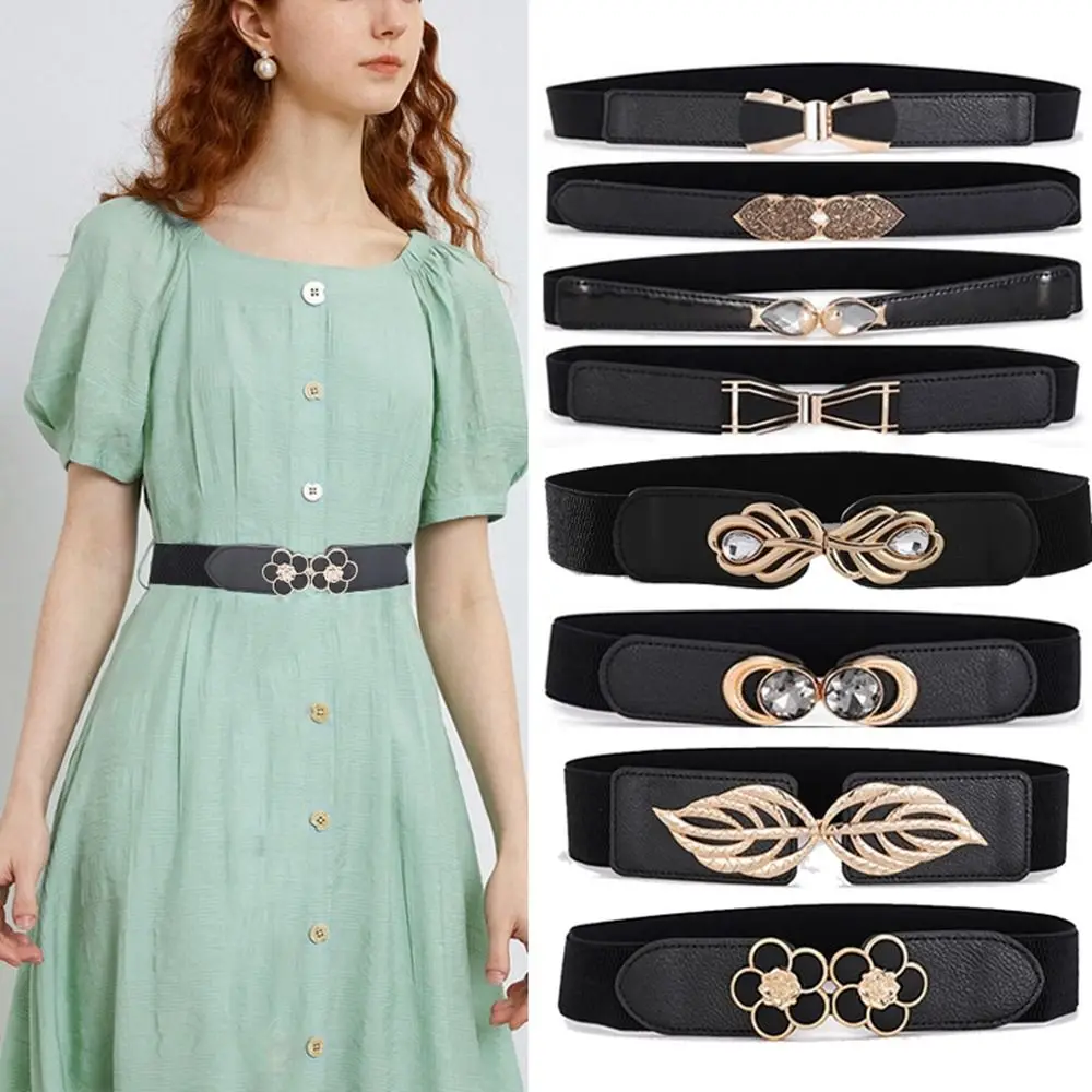 

New Elastic Buckle Wide Waist Belt Sweater Decorative Clothing Supplies Waistband Elegant Dress Strap Women