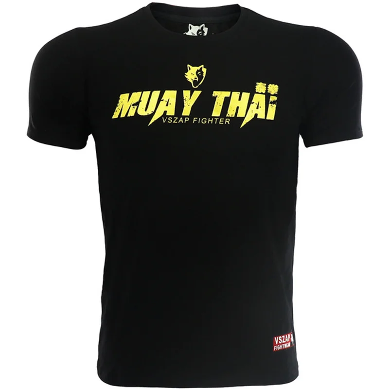 Herren Muay Thai T-Shirt Sommer Schnelltrocknend Bequemes Atmungsaktives Shirt Modisches Fitness-T-Shirt Lässiges O-Ausschnitt Kurzarm-Oberteil – Detail 9