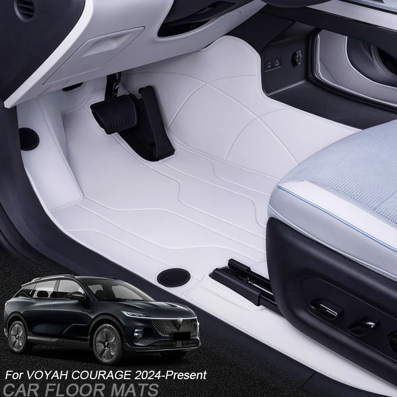 

Для VOYAH COURAGE 2024-Present на заказ, кожаный противоскользящий автомобильный защитный коврик для ног, авто роскошный водонепроницаемый напольный коврик, аксессуар