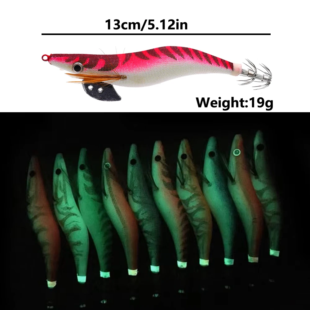 Señuelos calamar jig con ojos 3D luminosos y plomo para sepias - imagen 5